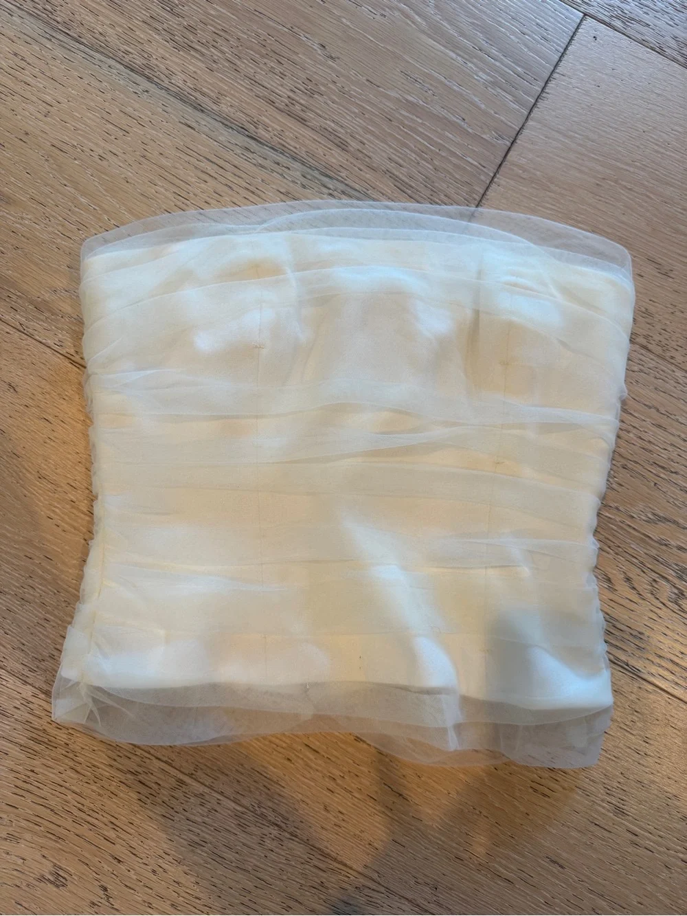 Reformation Beau Gathered Strapless Top - Ivory - Picture 9 of 10